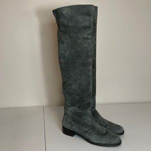 Stuart weitzman over the knee boot gray suede Size 9M